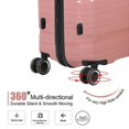 thumbnail image 3 of Luggage Sets Expandable PP material Super light Hardside Spinner Suitcase Sets 3 Piece with TSA Lock Double Wheels, Rose gold, 3 of 7