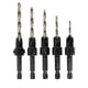 thumbnail image 1 of Juego de 5 Brocas Avellanadoras para Madera Ajustables de Acero de Alta Velocidad, Brocas Cónicas para Carpintería de 4, 6, 8, 10 y 12 Pulgadas, 1 of 5