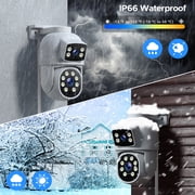TOGUARD SC52 Wired Security Camera System Outdoor with 500G Hard Drive 4K 8CH CCTV NVR 4Pcs 1080P Dual Lens PTZ POE Dome Surveillance Cameras HDMI Connector