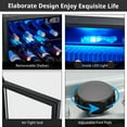 thumbnail image 4 of Wine Fridge 16 Bottle Capacity, Wine Cooler Temperature 7 Levels Adjustable, Temperature Range 40~61°F, Wine Cooler Refrigerator for Red White Wine, Champagne, Beer with Blue Interior Light, 4 of 7