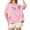 Pink, variant on Elippeo Women Summer Basic T-Shirt Casual Sequin Flip Flop Print Loose Short Sleeve Tops for Streetwear Aesthetic Grunge Clothes