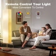 thumbnail image 2 of 65“ Floor Lamp for Living Room, RGB Color Changing-2700K-6000K Led Floor Lamp Standing Lamp Corner Floor Lamp with Remote Control Modern Floor Lamp for Bedroom, Office Beige(Bulbs Included), 2 of 14