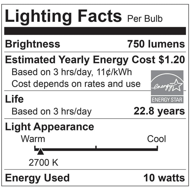 Sunlite LED PAR30S Spotlight Bulb, 10 Watt (75 Watt Dimmable, 2700K Warm 750 Lumens, (E26) Base, Indoor Use, Energy Star Certified Walmart.com