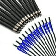 thumbnail image 3 of SAYFUT 20'' Crossbow Arrows/Bolts, Carbon Shaft Crossbow Arrows/ Bolts, Stainless Steel Screw-in Arrowhead Point Removable Tip Arrows, Pack of 12, 3 of 5