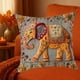thumbnail image 5 of Funda de almohada con estampado de elefantes con efecto visual tridimensional, estilo bohemio, ideal para decorar el hogar, la habitación o la pared. Perfecta para la sala de estar o el sofá. Funda de, 5 of 6