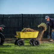 Gorilla Carts 8 Cu Ft Steel Dump Cart with Quick-Release - 1200 lb Capacity - Yellow