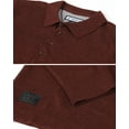 thumbnail image 5 of ZIMEGO Men's Casual Polo Sweater - Long Sleeve Pullover Button Knit Shirt, 5 of 6