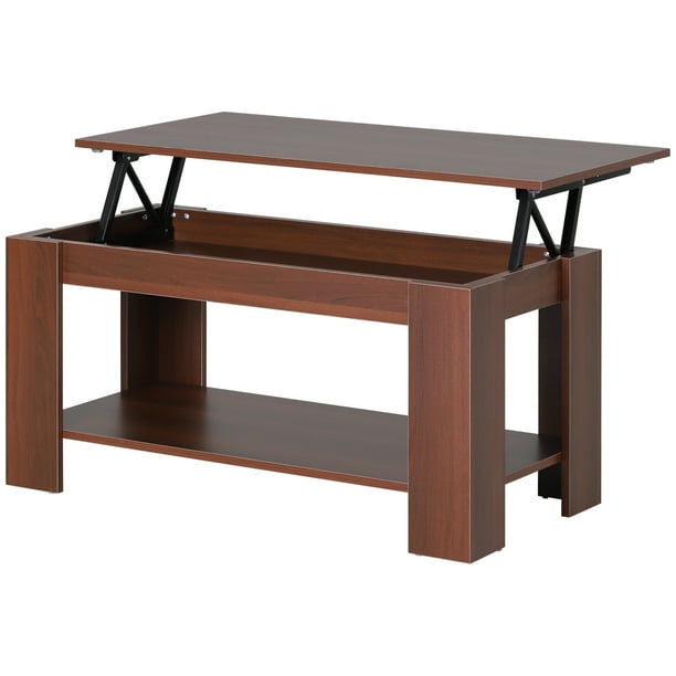 Modern Lift Top Coffee Table, Convertible Center Table with