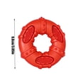 thumbnail image 3 of Dog interactive toys for Boredom, Guaranteed indestructible Dog toy, 6 in, Silicone Rubber, Red Ring, dental Care, Small Canines, 1 Pc (168 Chars), 3 of 6