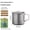 Comes with a mesh bag, 380ml, variant on Pure Titanium Single Layer Cup, Foldable Lightweight Titanium Cup, Portable Coffee Tea Mug for Office Home Outdoor Camping Picnic