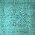 thumbnail image 1 of Ahgly Company Indoor Square Persian Light Blue Traditional Area Rugs, 5' Square, 1 of 4