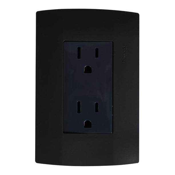 Contacto Tomacorriente Duplex Schneider Electric Negro