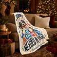 thumbnail image 3 of Dog Portrait Colorful Pet Artwork Playful Graphic Style Dog Lovers Colorful Pet Portrait Warm Flannel Blanket, Pet Adoption Gift for Living Room and Bedroom Home Decor, 3 of 9