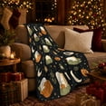 thumbnail image 3 of Sleepy Halloween Ghosts Pumpkins Pattern, Festive Halloween Scene, Warm Flannel Blanket for Living Room and Family Room, Art Lovers Halloween Gift, Festive Home Decor, 3 of 9