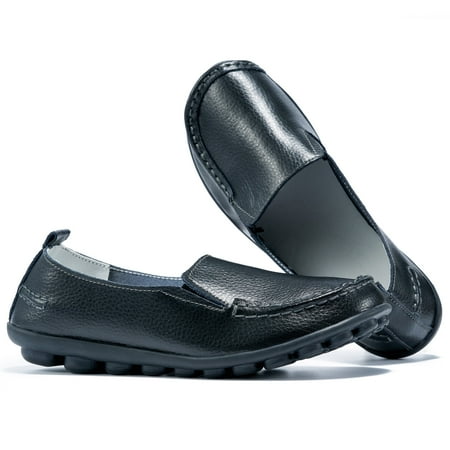 

Womens Flats PU Leather Comfort Flat Shoes Women Loafers Casual Sneakers No-Slip Dress Shoe