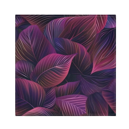 

JSTEL Abstract Leaves Cloth Napkins Set of 4 20x20 Inch Washable and Reusable Napkin for Decoupage Dinner Party Everyday Use