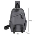 thumbnail image 2 of Bolso con correa, mochila para hombro en el pecho, mochila para computadora portátil, bolso cruzado, viajes al aire libre para hombres y mujeres, 2 of 5