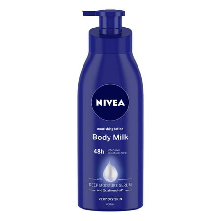 Nivea Nourishing Lotion Body Milk with Deep Moisture Serum and 2x Almond Oil for Very Dry Skin, (The Best Way To Dry Up Breast Milk)