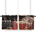 thumbnail image 6 of Movie Projector Popcorn Retro Style Curtains in the Kids Bedroom Living Room Hall Window Treatments Kitchen Decoration Drapes, 6 of 7