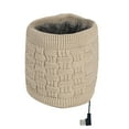 thumbnail image 3 of Duoif Neck Warmer, New Fall and Winter Outdoor Usb Heated Scarf Warm Wool Knit Heating Scarf Men Khaki, 3 of 5