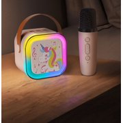 JELLOO Mini Karaoke Machine Portable Bluetooth Speaker with 2 Wireless Mic for Kids, Karafun Premium Songs for All Ages, Christmas Birthday Gifts for Girls Boys
