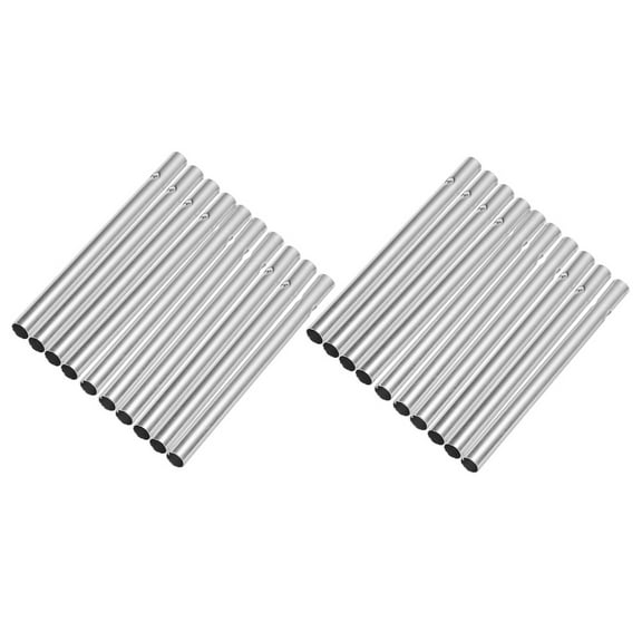 BESTOYARD 20Pcs Wind Chime Tubes Aluminium for Crafts and Outdoor Garden Decoration