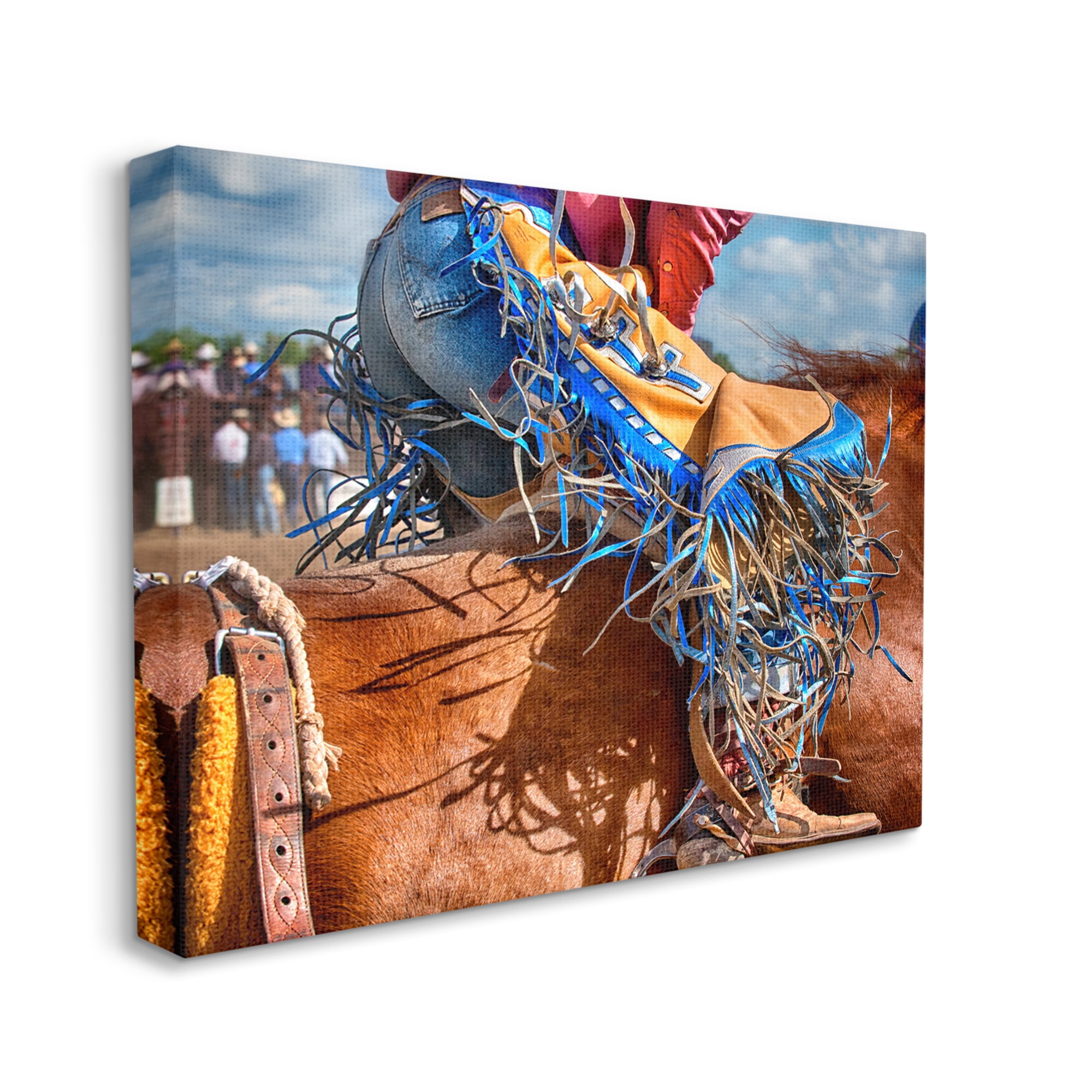 Stupell Industries Cowboy at Rodeo Photography Animals & Insects Photography Gallery Wrapped Canvas Print Wall Art, 30 x 24