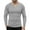 Grey, variant on Men's Slim Fit Muscular V-Neck Casual T-Shirt, Long Sleeve, Stylish Business Top Basic T-Shirt Black/2XL