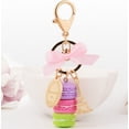 thumbnail image 4 of Un regalo decorativo personalizado, elegante y único: dije para bolso con forma de macarrón rojo rosado, 4 of 6