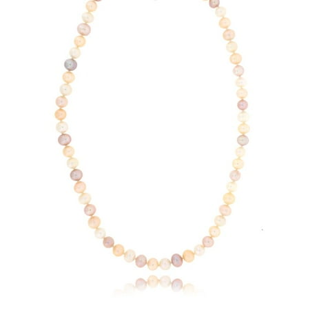 Pearl Heart Shape Pendant - Mother's Day Special - Pearl Necklace Pink Cream Heart Clasp 17