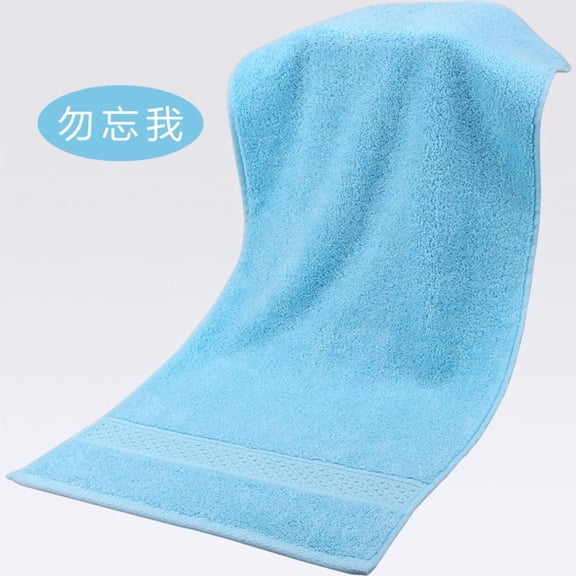 Zhuge 2Pcs Cotton Hand Towels Solid Super Soft Highly Absorbent Towel for Bathroom, 13" x 29" Bath Towels Soft and Absorbent Hotel Towels,Light Blue