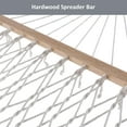 thumbnail image 5 of SUNCREAT Heavy Duty Hammock with Hardwood Spreader Bar, Double Rope Hammock with Polyester Pad, Gray, 5 of 7