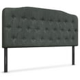 thumbnail image 1 of Costway Queen Upholstered Headboard Adjust Button Tufted Faux Linen Dark Grey, 1 of 10