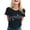 Black, variant on Crew Neck T Shirts For Women Letter Print Fashion Casual Short Sleeved Top Sun Shirt Women