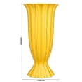 thumbnail image 2 of Rippled Roman Column Ceramic Vase, Textured Fluted Floral Arrangement Container, Modern Minimalist Decorative Vase for Bedroom Home Tabletop Centerpiece and Living Room Decoration, Yellow, 2 of 6
