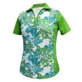 thumbnail image 1 of Monterey Club Women's Popcorntique Print Block Golf Polo Shirt #2408, 1 of 2