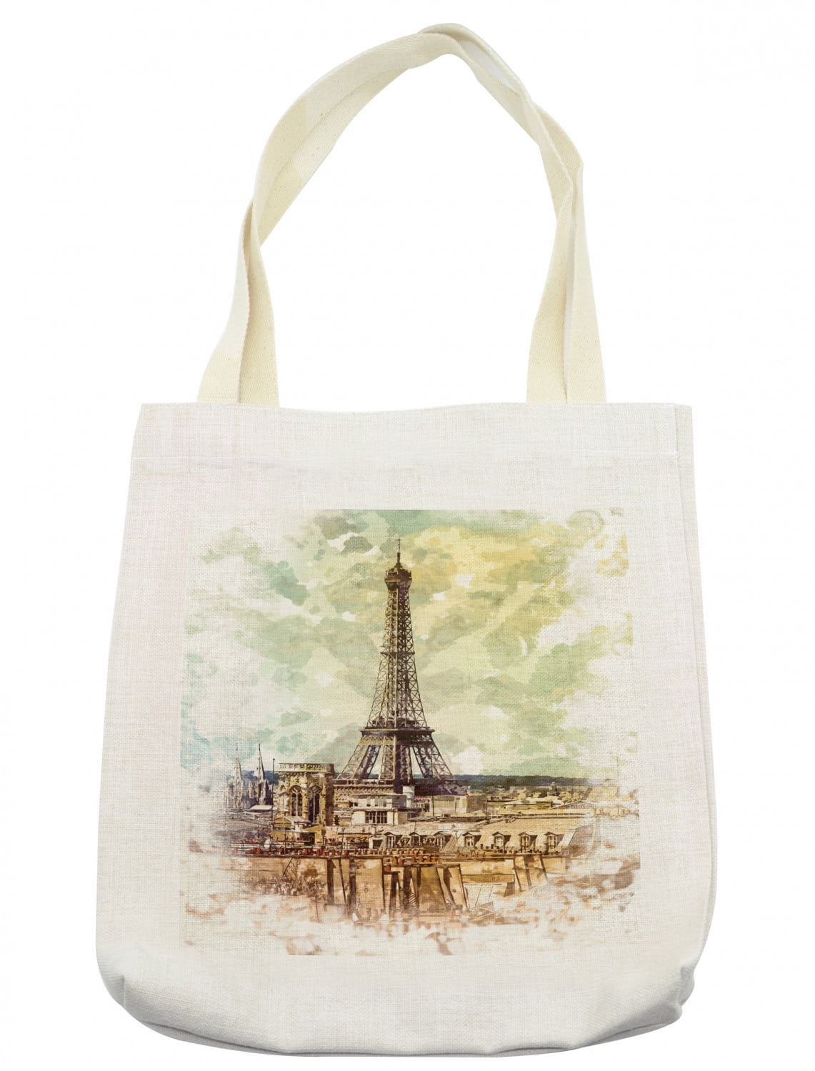 Eiffel Tower Floral Pattern Print Crossbody bags
