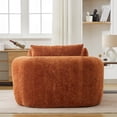 thumbnail image 5 of Oversized Chaise Longue Chair Indoor, Modern Upholstered Chenille Deep Seat Sofa Bed with Throw Pillows and Armrests, Sleeper Sofa Couch for Living Room, Bedroom Apartment, 5 of 9