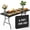 Black, variant on WLLJOY 6ft Folding Table, Portable Camping Table with Handle, Durable and Anti-fouling Picnic Table Suitable for Party, Camping and Picnic, Khaki