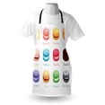 thumbnail image 4 of Tea Party Apron, Colorful French Macaron Cookies with Different Flavors Delicious Sweets Cuisine, Unisex Kitchen Bib with Adjustable Neck for Cooking Gardening, Adult Size, Multicolor, by Ambesonne, 4 of 4