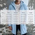thumbnail image 4 of Longline Zip Up Hoodie for Men Solid Color Hooded Sweatshirt Long Sleeve Jacket with Pockets for Fall Winter, 4 of 7