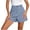 14a# Blue, variant on Womens Shorts Dressy High Waisted Wide Leg Tailored Shorts Pleated Business Casual Work Trouser Shorts Without Belts Black S
