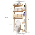 thumbnail image 2 of Proman Products Santa Fe Over The Top Bamboo Toilet Storage Customizable Shelf Rack with Toilet Paper Holder., 2 of 7