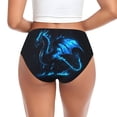 thumbnail image 3 of Womens Underwear - Neon Blue Dragon Flames No Show Seamless Underwear for Women, Stretch Women's Panties, Hipster Soft Comfort Ladies Panties Bikini Underwear Briefs, 3 of 6