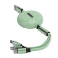 thumbnail image 3 of Cable de carga tipo extensión 3 en 1 de 1,1 M Cable de carga USB de línea de datos multifunción (verde), 3 of 5