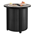 thumbnail image 3 of Dextrus 30" Round 50,000 BTU Propane Gas Fire Pit Table, Metal Lid and Protective Cover, 3 of 10