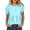 Sky Blue, variant on Sheghy Summer Tops for Women 100%Cotton Women's Casual Spring Summer Solid Crew Neck Short Sleeve T-Shirt Top