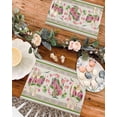 thumbnail image 4 of Easter Placemats Set of 6, Bunny Tulips Egg Flowers Placemat for Dining Table Decorations, Vintage Plant Leaf Place Mats, Spring Table Mats for Kitchen Dinner Seasonal Holiday Party Decor, 4 of 6