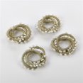 thumbnail image 1 of Saro Lifestyle NR592.VN Collection Anneau de Serviette en Perles Design&44; Vanille - Lot de 4, 1 of 1