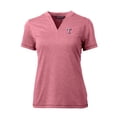 thumbnail image 2 of Women's Cutter & Buck Heather Red Texas Rangers DryTec Forge Stretch V-Neck Blade Top, 2 of 3